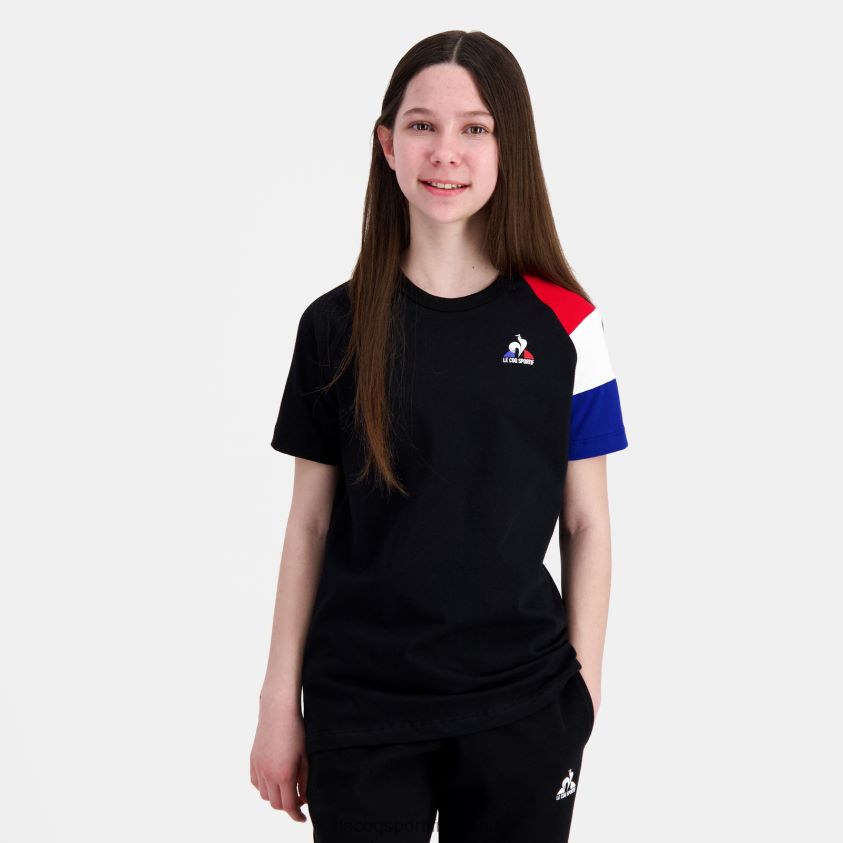copii tricou negru 4L4FJF377 Le Coq Sportif îmbrăcăminte