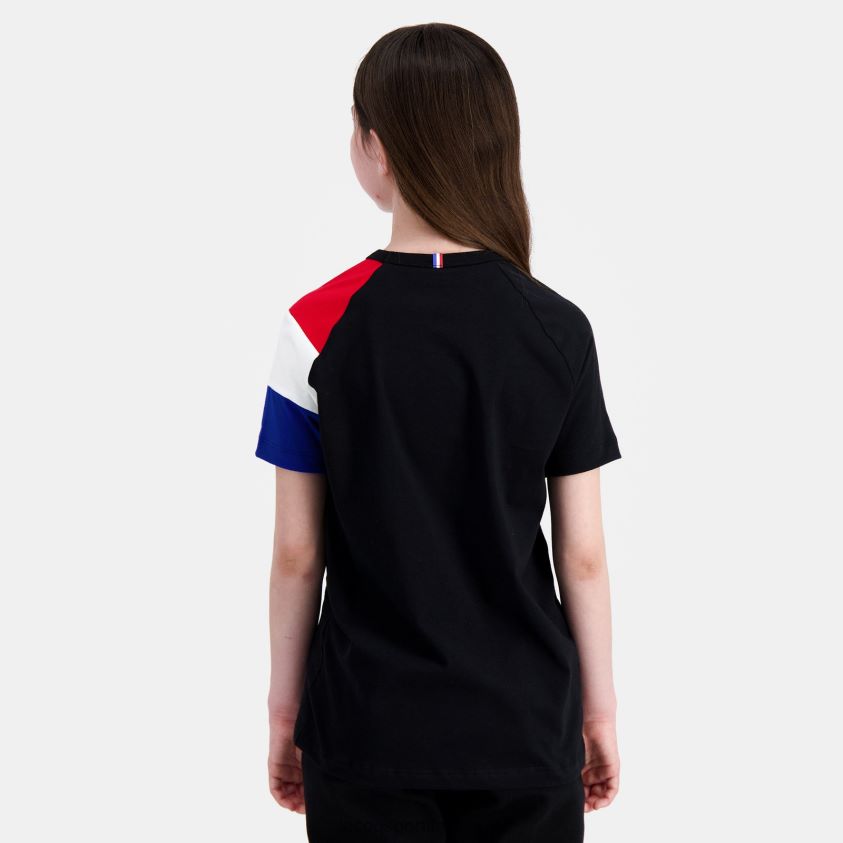 copii tricou negru 4L4FJF377 Le Coq Sportif îmbrăcăminte