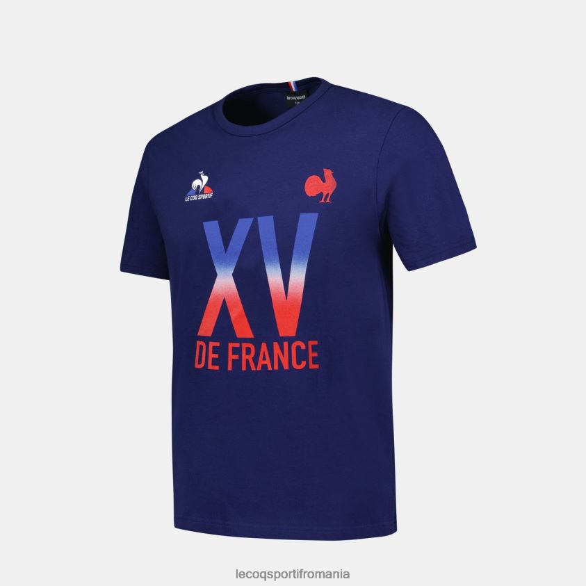 copii tricou - xv de france blue 4L4FJF389 Le Coq Sportif îmbrăcăminte