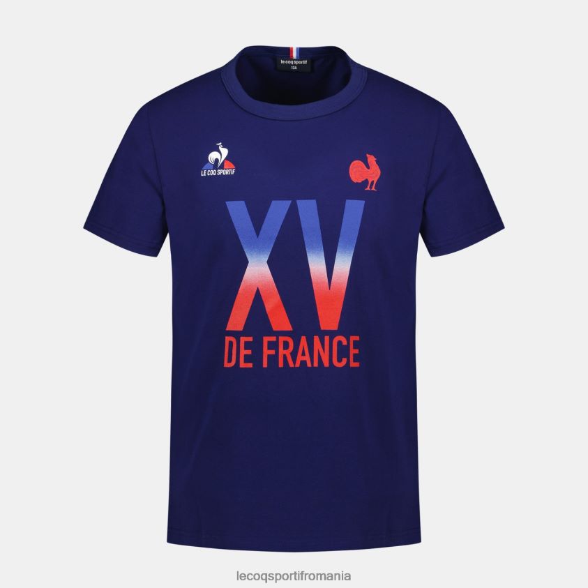 copii tricou - xv de france blue 4L4FJF389 Le Coq Sportif îmbrăcăminte