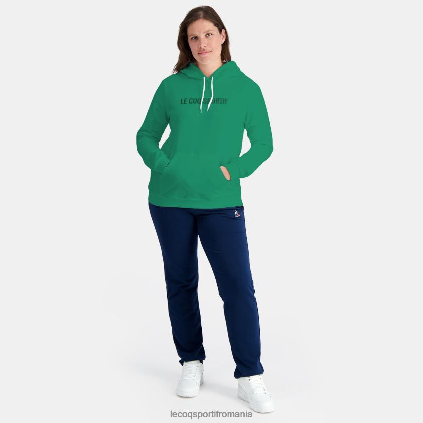 femei hanorac cu glugă verde 4L4FJF310 Le Coq Sportif îmbrăcăminte