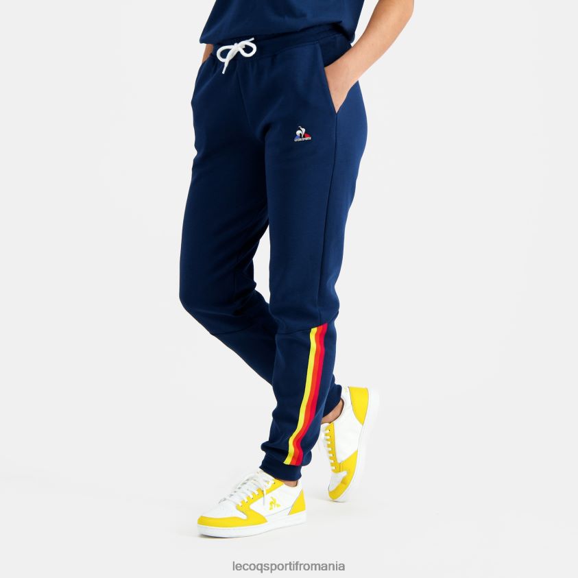 femei pantaloni albastri 4L4FJF612 Le Coq Sportif îmbrăcăminte