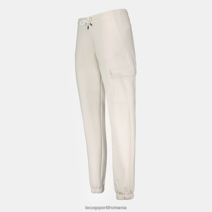 femei pantaloni albi 4L4FJF322 Le Coq Sportif îmbrăcăminte