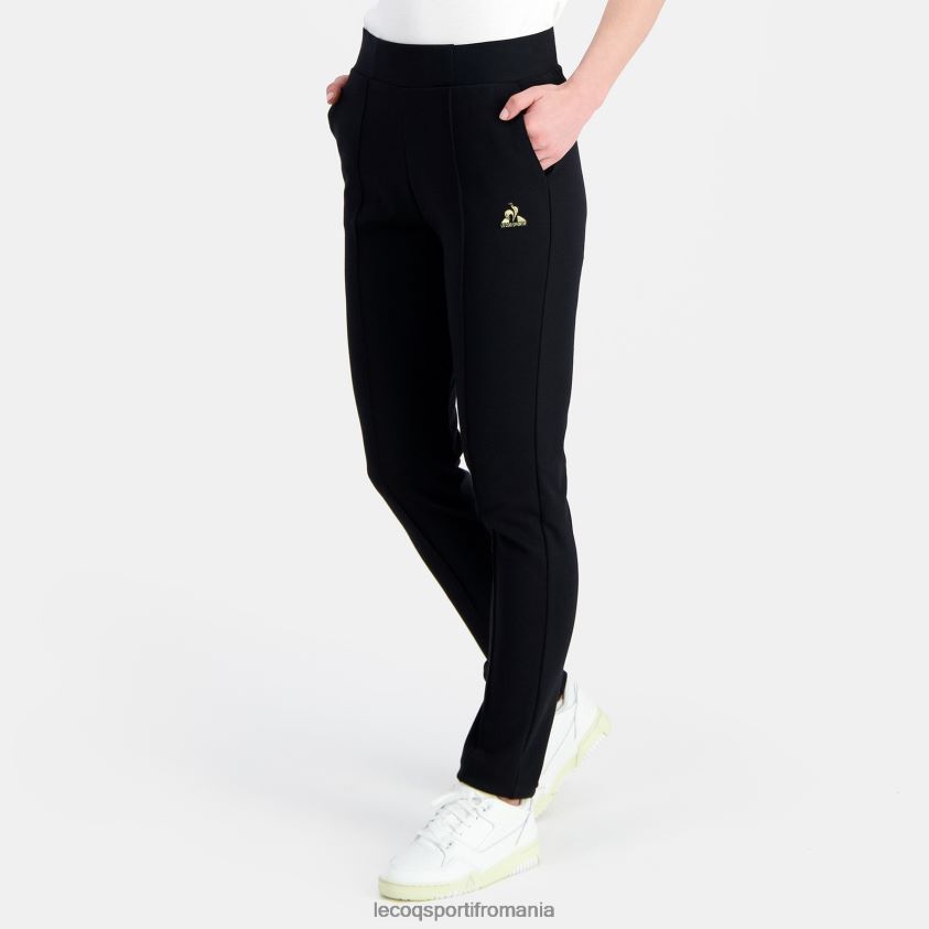 femei pantaloni negri 4L4FJF328 Le Coq Sportif îmbrăcăminte