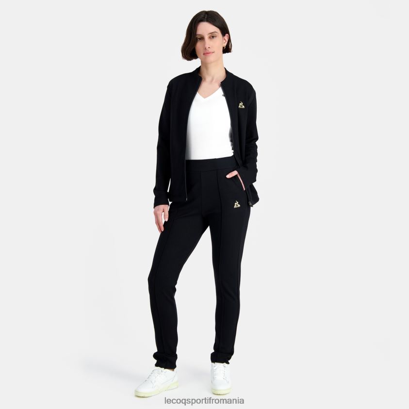 femei pantaloni negri 4L4FJF328 Le Coq Sportif îmbrăcăminte