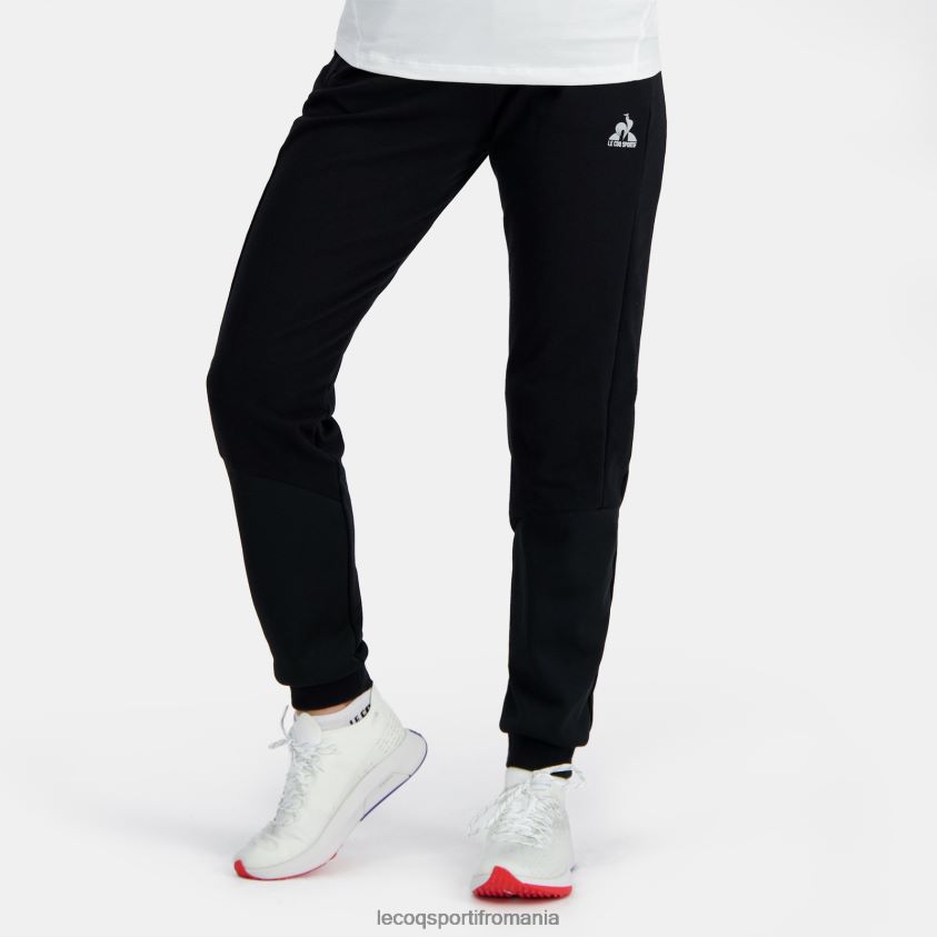 femei pantaloni negri 4L4FJF330 Le Coq Sportif îmbrăcăminte