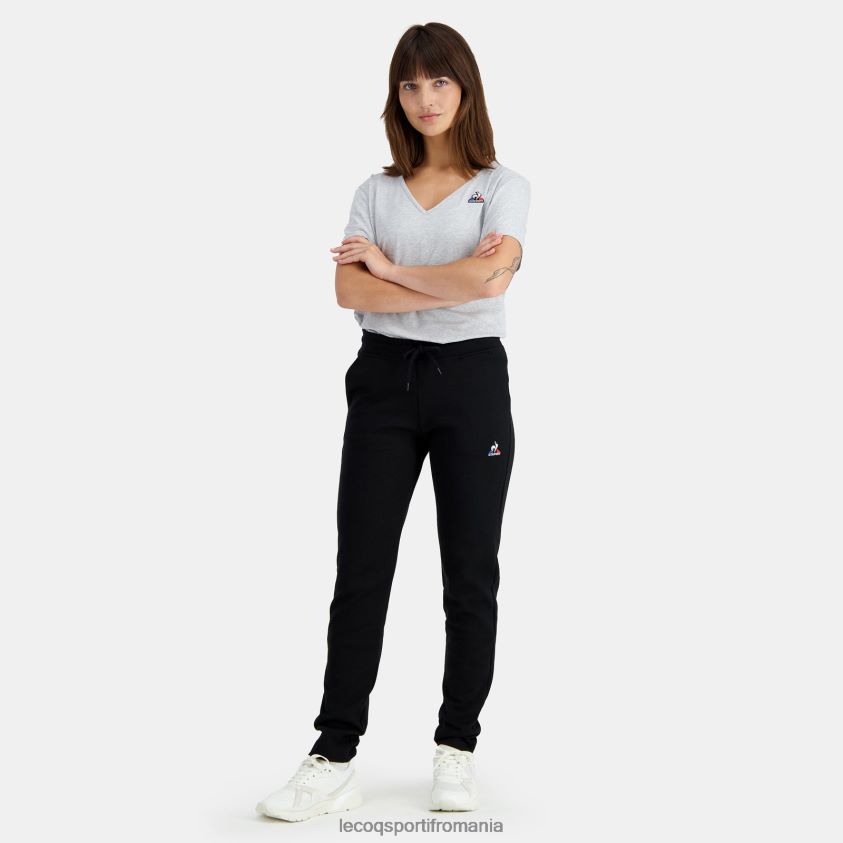 femei pantaloni negri 4L4FJF335 Le Coq Sportif îmbrăcăminte