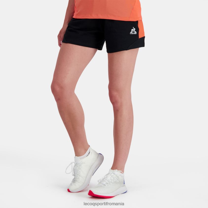 femei pantaloni scurți negri 4L4FJF332 Le Coq Sportif îmbrăcăminte