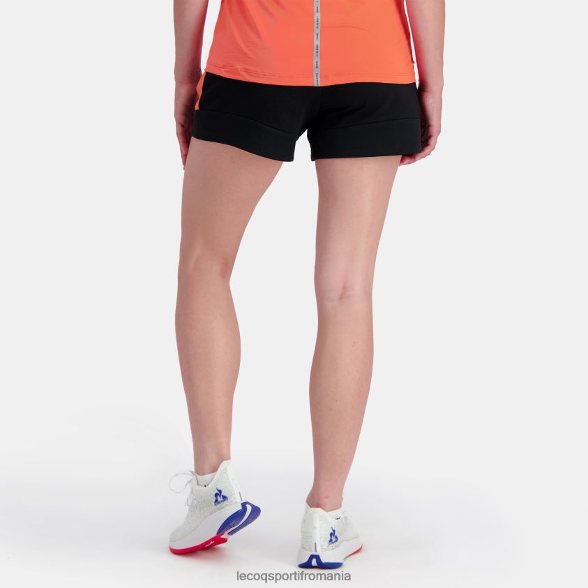 femei pantaloni scurți negri 4L4FJF332 Le Coq Sportif îmbrăcăminte