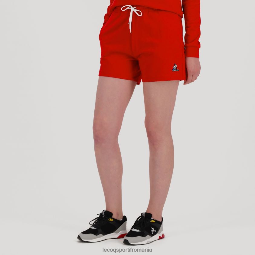 femei pantaloni scurți roșii 4L4FJF611 Le Coq Sportif îmbrăcăminte