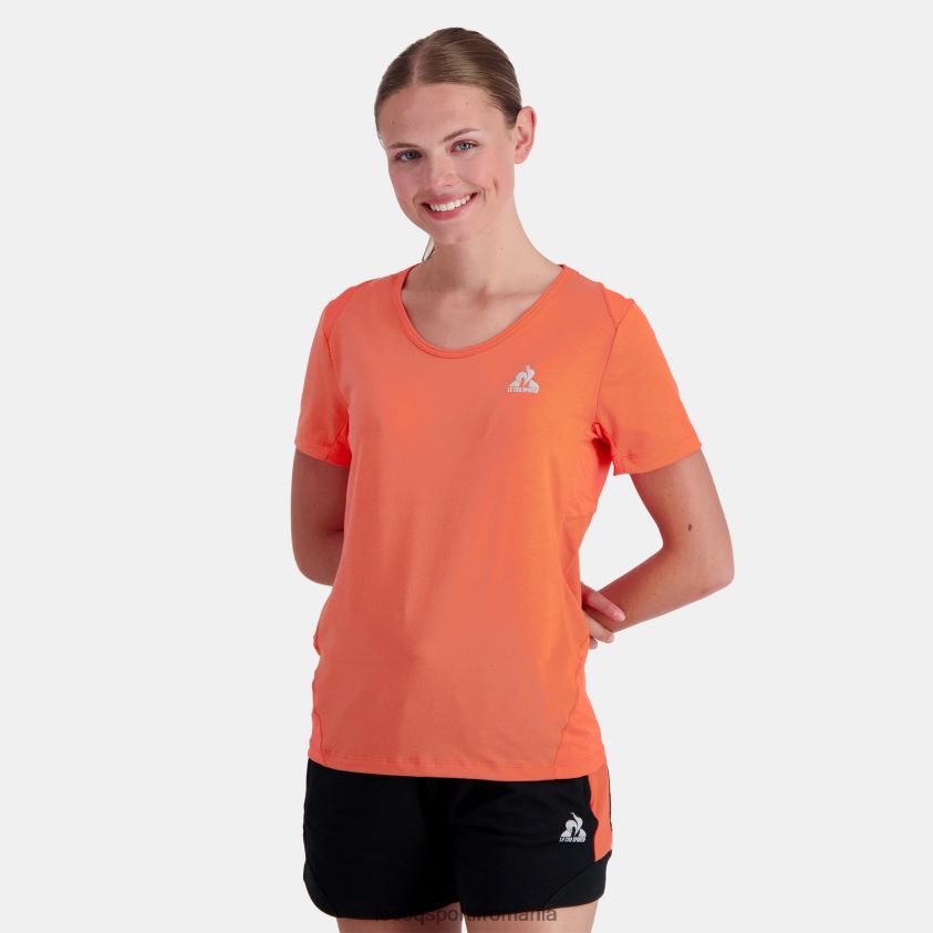 femei tricou portocaliu 4L4FJF355 Le Coq Sportif îmbrăcăminte